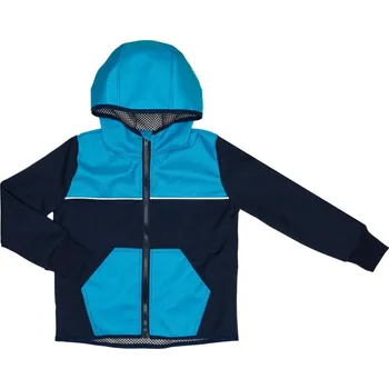 Softshellová bunda jaro/podzim - Modrá ( tmavě modrá/modrá ) Velikost: 110