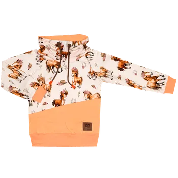 Kojenecké oblečení Mikina se stojáčkem - Koníci Velikost: 62