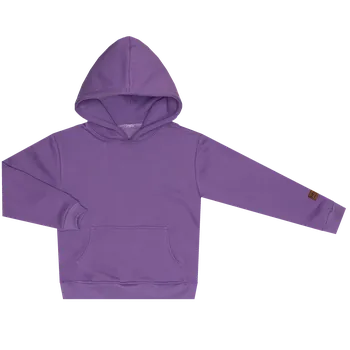 Dívčí oblečení Mikina s kapucí zateplená - Fialová Velikost: 116