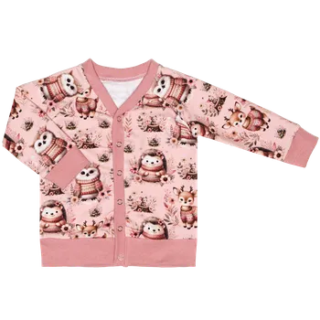 Kojenecký kabátek - Růžová zvířátka Velikost: 68