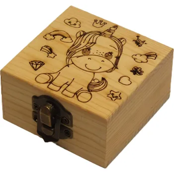 Úložný box Dary dřeva Malá krabička-jednorožec
