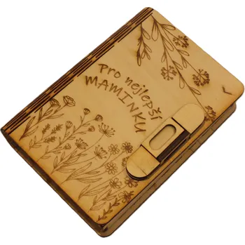Dary dřeva Dřevěná knížka na dárky- mamince