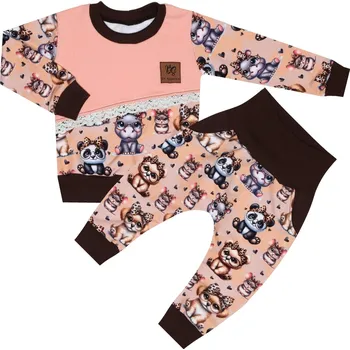 Tepláková souprava - Roztomilá zvířátka (bez kapuce) Velikost: 98