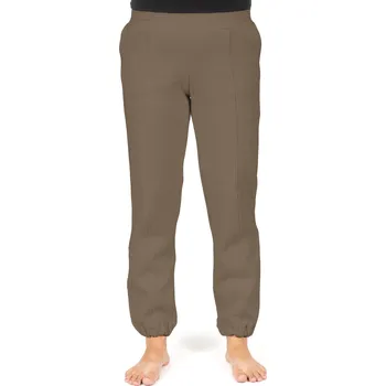 Dámské zateplené tepláky - Hnědá Velikost: XL