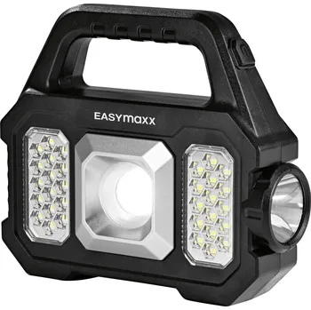 Svítilna easymaxx 12899 LED, COB LED pracovní osvětlení napájeno akumulátorem, solární napájení