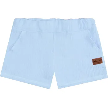 Dívčí kraťasy Kraťasy Mušelín - Světle modrá Velikost: 140