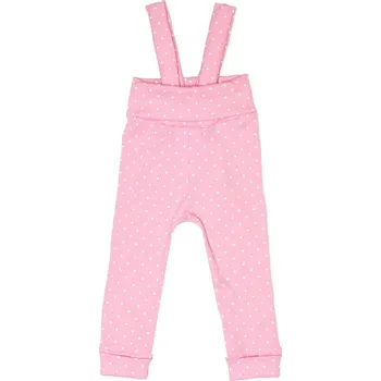 Tepláčky s traky ŽEBRO - puntík světle růžová Velikost: 74