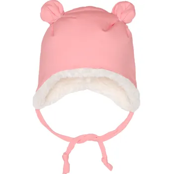 Čepice Čepička s oušky zimní - Starorůžová Velikost: XS