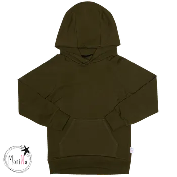 Dámská mikina Dámská mikina s kapucí Basic khaki Velikost: M, Druh: klasik