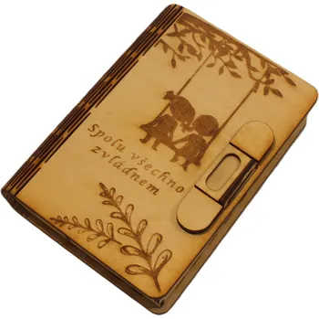 Dary dřeva Dřevěná knížka na dárky- z lásky