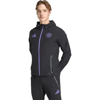 Pánská casual bunda Pánská bunda Adidas Manchester United 25/26 Competition Vis Tech Travel černá