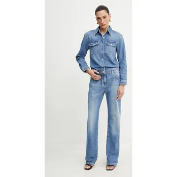 Dámský overall Džínový overal Pinko modrá barva, s límečkem, 104897 A2DW 104897.A2DW 55J, vel. 36