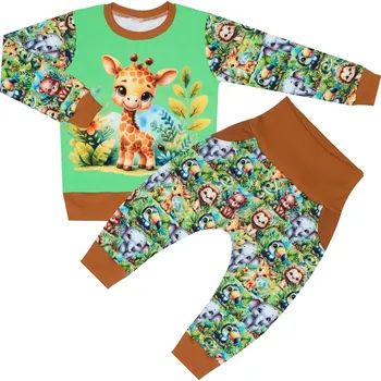 Tepláková souprava - ZOO s žirafkou (bez kapuce) Velikost: 122