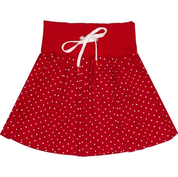 Dámská sukně Sukně řasená - Puntík červená Velikosti sukně: 122