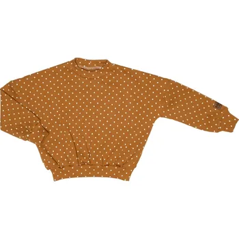 Mikina ŽEBRO bez kapuce - puntík hnědá Velikost: 122