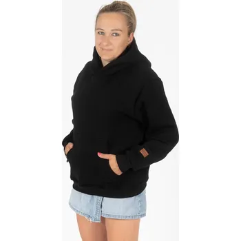 Dámská mikina Dámská zateplená mikina - Černá Velikost: XL