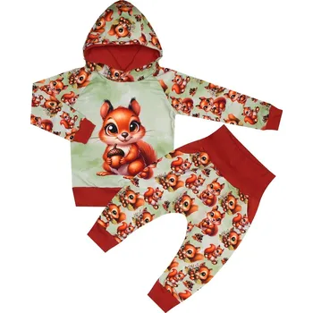 Tepláková souprava - Veverky - panel veverka ( kapuca ) Velikost: 104