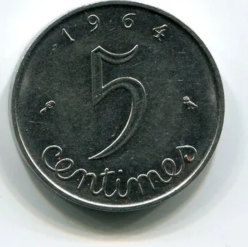 FRANCIE. 5 centimes 1964.
