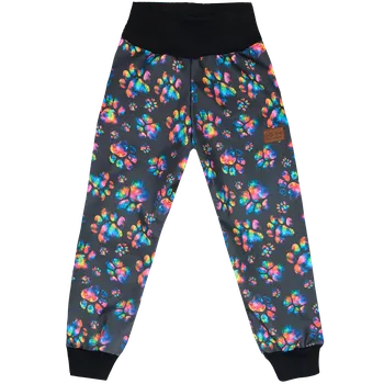 Chlapecké kalhoty Softshellové kalhoty basic jaro/podzim - Tlapky Velikost: 104