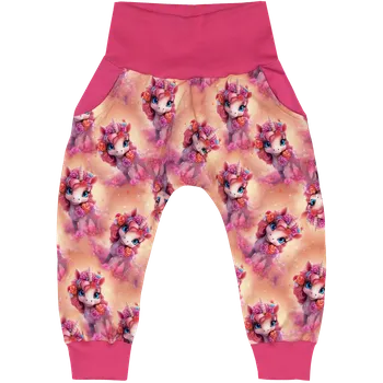 Tepláčky Baggy - Unicorni Velikost: 62