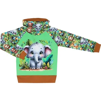 Mikina se stojáčkem - ZOO se slonem Velikost: 98