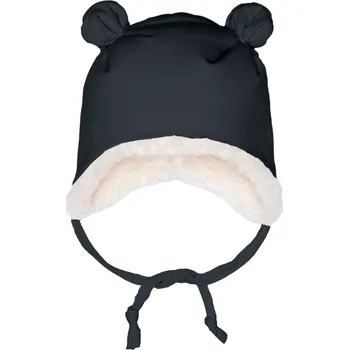 Čepice Čepička s oušky zimní - Tmavě šedá Velikost: XS