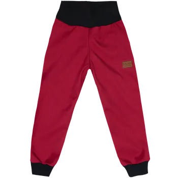 Softshellové kalhoty basic jaro/podzim - Červené Velikost: 116