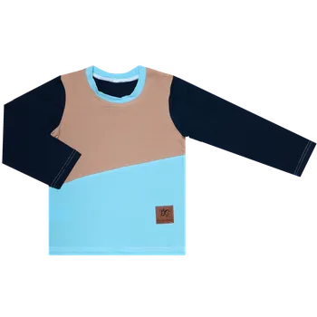 Tričko dlouhý rukáv - Modré TRIO Velikost: 86