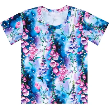 Tričko - Fialkovo-modré kytičky Velikost: 92