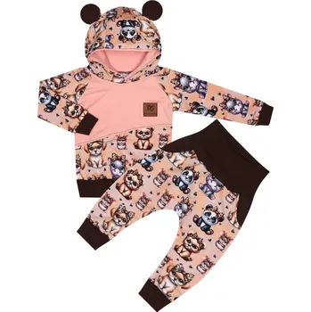 Tepláková souprava ouška - Roztomilá zvířátka (kapuca) Velikost: 98