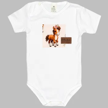 Bodyčko - Bílé Koníci - krátký rukáv Velikost: 86