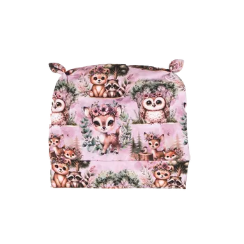 Čepička s ouškama - Zvířátka na levandulové Velikost: Newborn