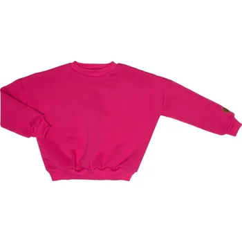 Mikina bez kapuce zateplená - fuchsie Velikost: 74