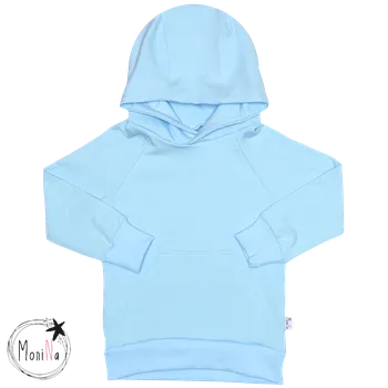 Dámská mikina Dámská mikina s kapucí Basic světle modrá Velikost: M, Druh: klasik