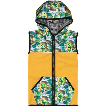 Chlapecká bunda Softshellová vesta jaro/podzim - DINO zelený Velikost: 104