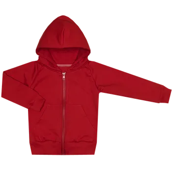 Mikina na zip Basic - Červená Velikost: 98