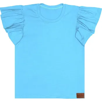 Tričko Basic s volánky - Světle modrá Velikost: 104