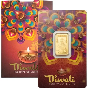 PAMP Zlatý slitek 5 g Diwali 2025 Lakshmi & Rangoli