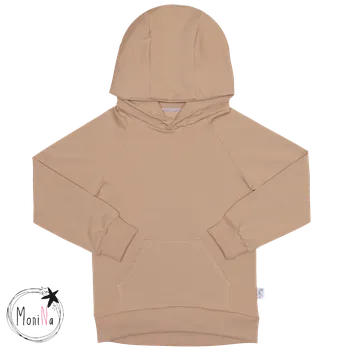 Dámská mikina Dámská mikina s kapucí Basic kávová Velikost: XL, Druh: klasik