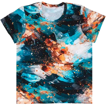 Dámské tričko Dámské tričko - Modrozlaté barvy Velikost: XS