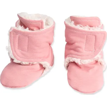 Kojenecké oblečení Capáčky Basic - Starorůžová s beránkem Velikost: 6-9 měsíců