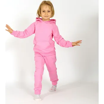 Tepláčky s kapsou - Basic růžová Velikost: 86