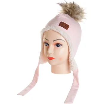 Čepice Ušanka - Světle růžová Velikost: XXS