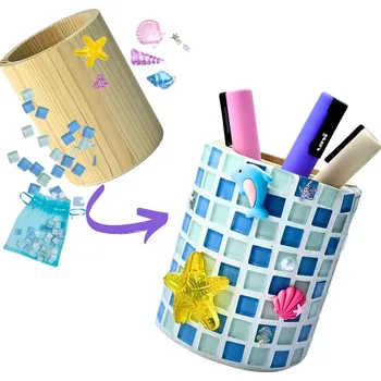 kreativní sada Mozaiková kreativní sada na kulatý stojánek na tužky – Tajemství Oceánu (ArtSets)