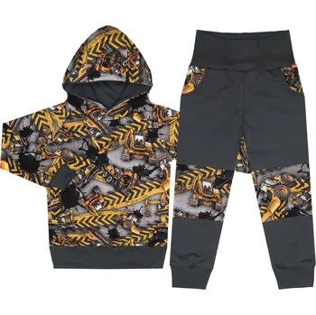 Tepláková souprava - Stavba tmavá (kapuca) Velikost: 62