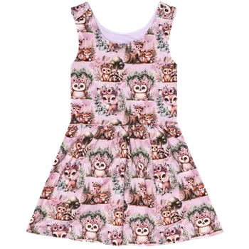 Laclové šatičky - Zvířátka na levandulové Velikost: 68