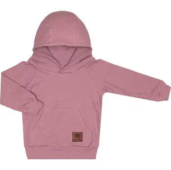 Mikina VAFLE s kapucí - Starorůžová Velikost: 68