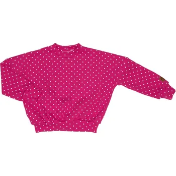 Mikina ŽEBRO bez kapuce - puntík fuchsie Velikost: 62