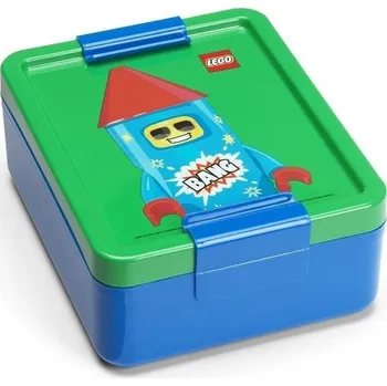 Školní batoh LEGO Rocket box na svačinu - modrá/zelená