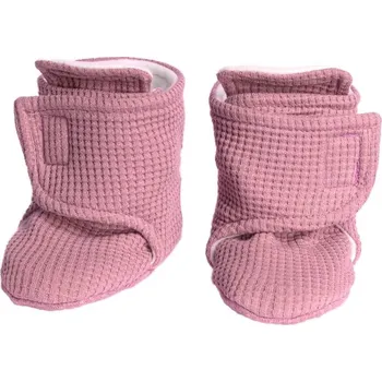 Capáčky Capáčky VAFLE - Starorůžová s fleecem Velikost: 6-9 měsíců